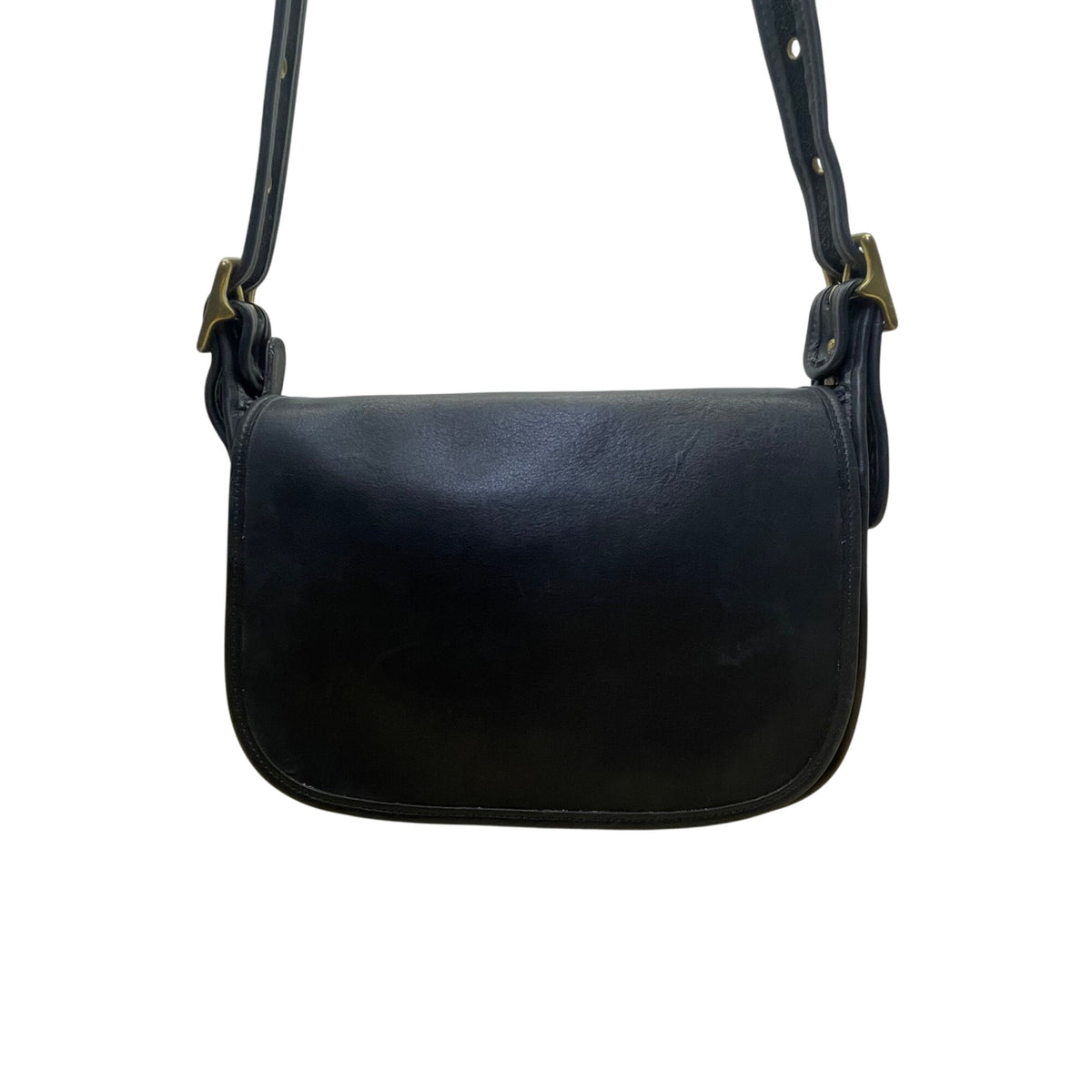 Coach Women’s Blue Leather Adjustable Strap Flap Closure Crossbody Bag