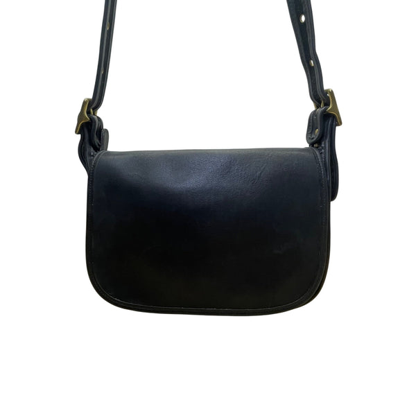 Coach Women’s Blue Leather Adjustable Strap Flap Closure Crossbody Bag