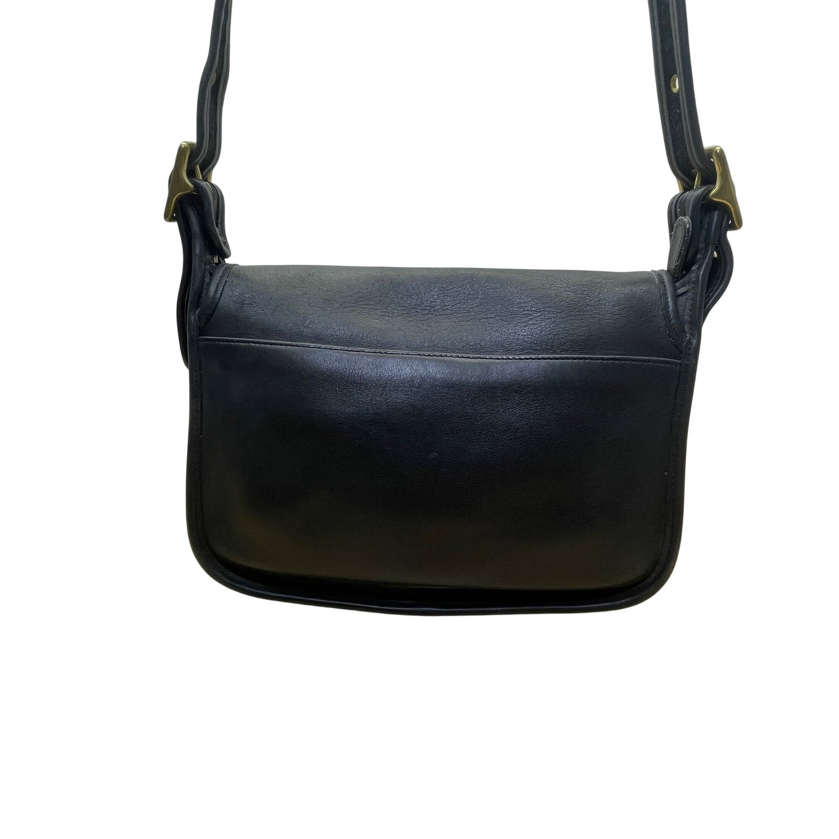 Coach Women’s Blue Leather Adjustable Strap Flap Closure Crossbody Bag