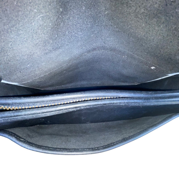 Coach Women’s Blue Leather Adjustable Strap Flap Closure Crossbody Bag