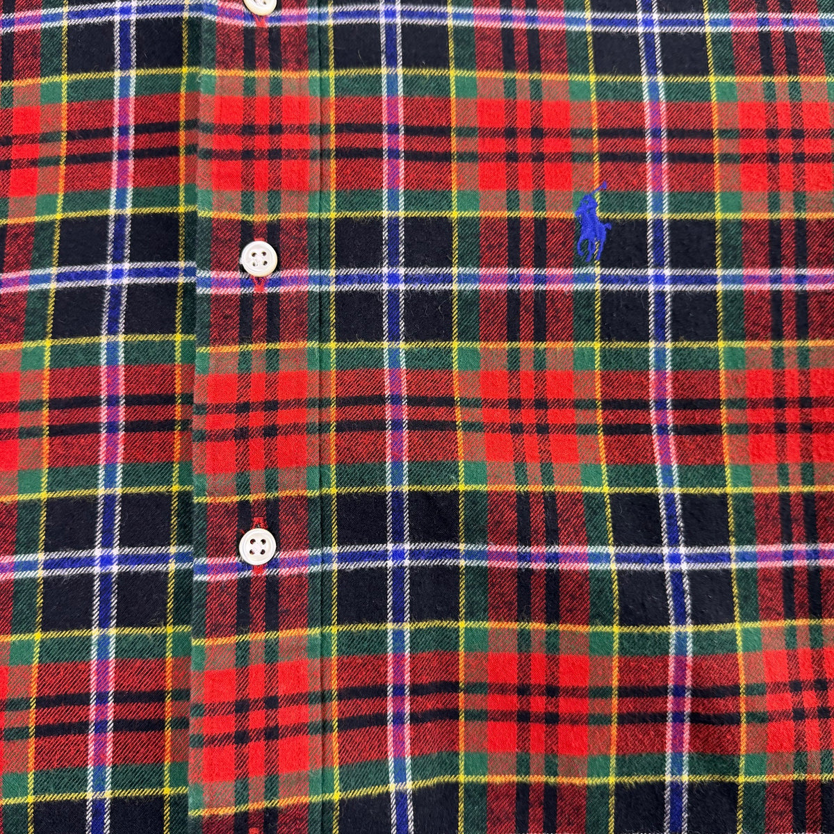 Ralph Lauren Mens Multicolor 100% Cotton Plaid Button-Down Shirt Size L