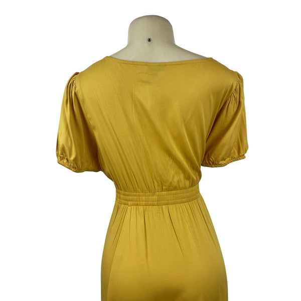 Torrid Women’s Yellow Off-Shoulder Midi Dress With Puff Sleeves Size 3X - New