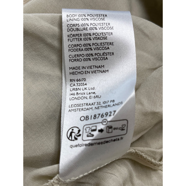 Silence + Noise Women’s Beige Gray Script Print Wrap Skirt Sz S/P - New