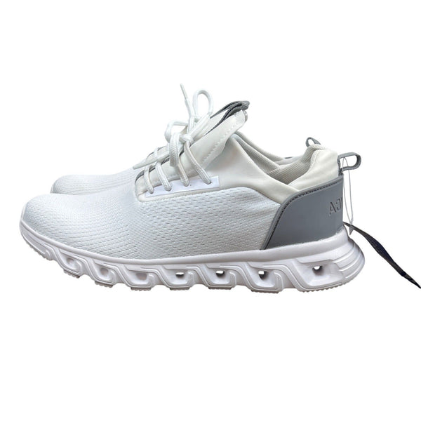 Nautica White And Grey Chiatica Lace Up Comfort Mens Training Sneakers Sz 6.5