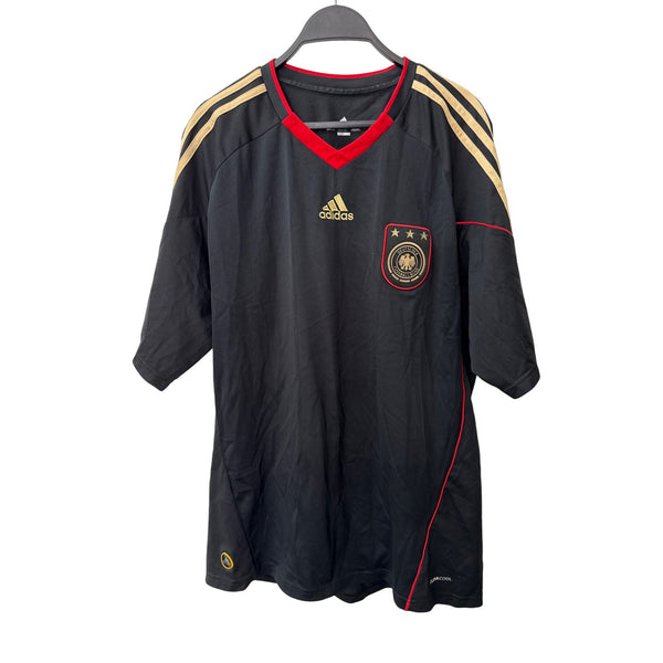 Adidas Mens Black Germany Soccer Jersey XL ClimaCool Gold Stripe Red Trim Lightweight