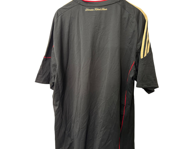 Adidas Mens Black Germany Soccer Jersey XL ClimaCool Gold Stripe Red Trim Lightweight