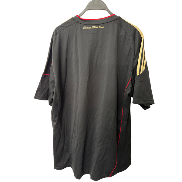 Adidas Mens Black Germany Soccer Jersey XL ClimaCool Gold Stripe Red Trim Lightweight
