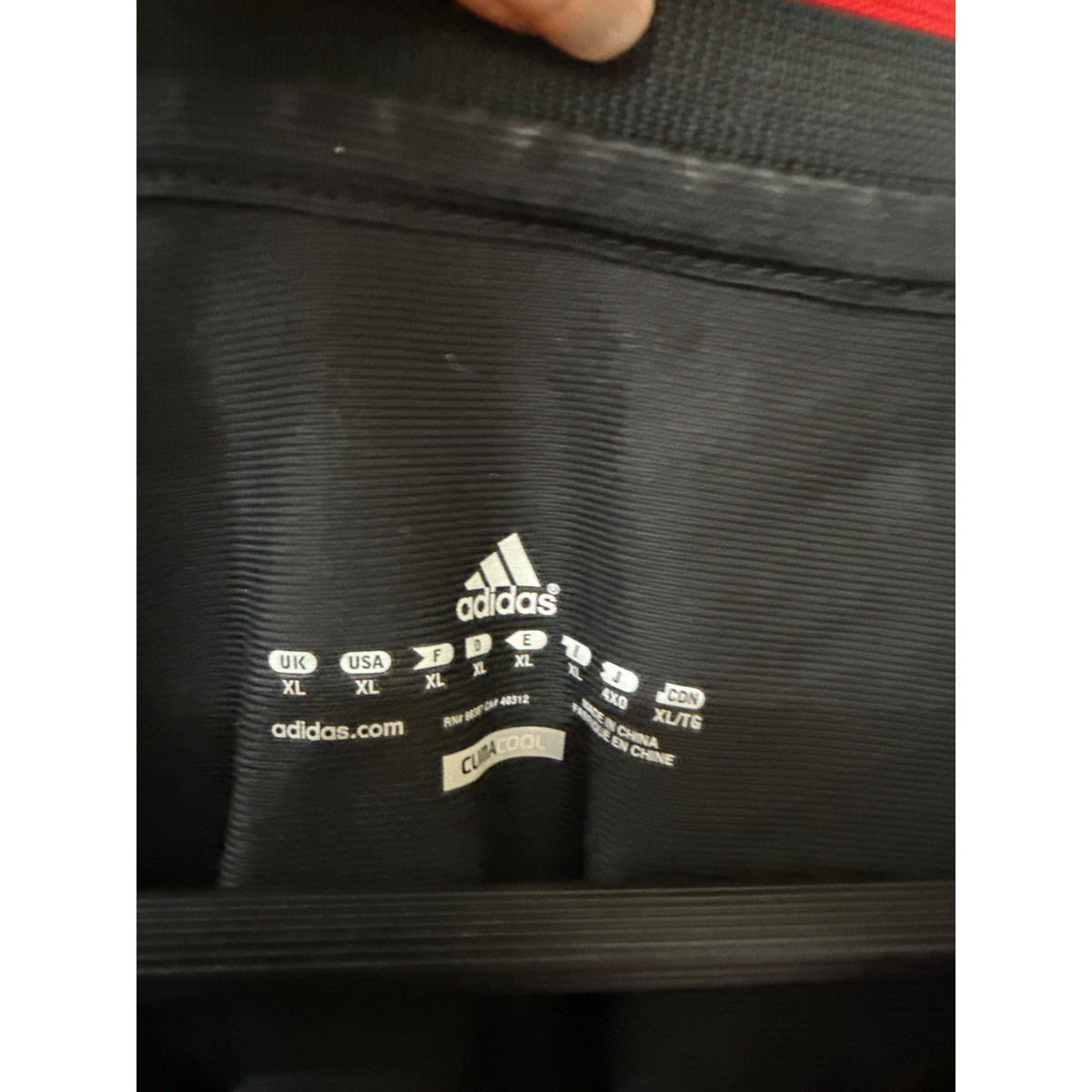 Adidas Mens Black Germany Soccer Jersey XL ClimaCool Gold Stripe Red Trim Lightweight