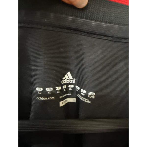 Adidas Mens Black Germany Soccer Jersey XL ClimaCool Gold Stripe Red Trim Lightweight