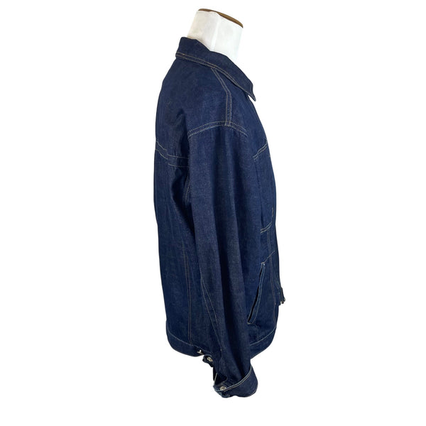 Jordin Mens Blue Denim Jacket Full Zip Cotton Casual Workwear Style Size L