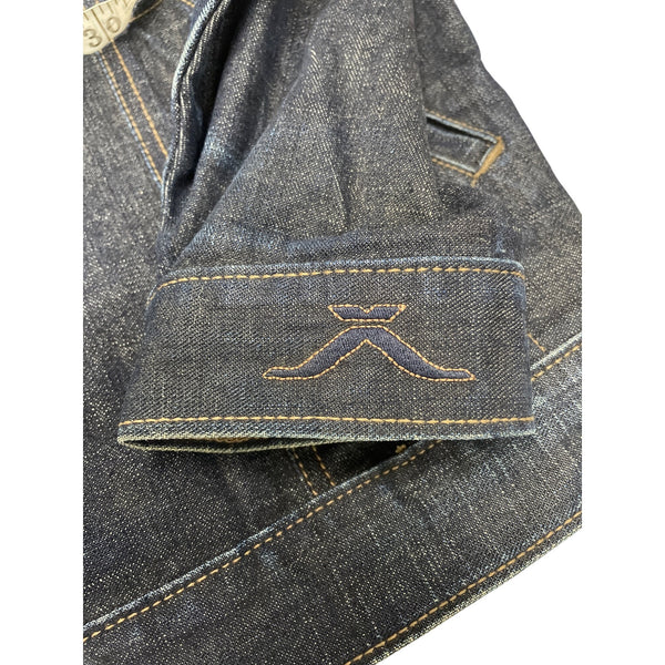 Jordin Mens Blue Denim Jacket Full Zip Cotton Casual Workwear Style Size L