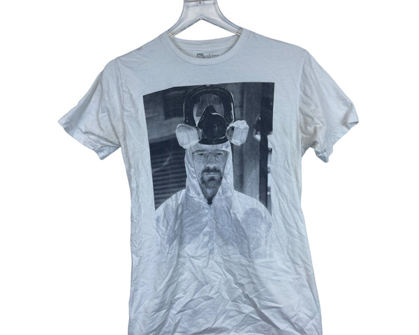 Breaking Bad Mens White Graphic Short-Sleeve T-Shirt Hazmat Design Size M
