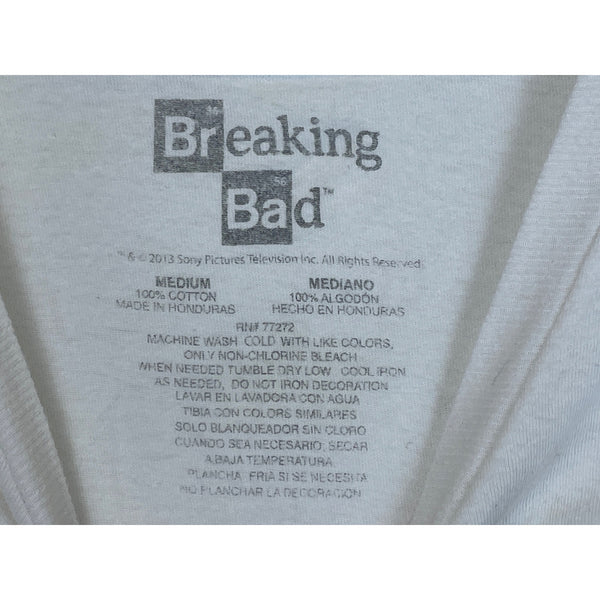 Breaking Bad Mens White Graphic Short-Sleeve T-Shirt Hazmat Design Size M