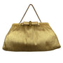 Vintage After Five Women’s Gold Mesh Chain Strap & Rhinestone Bow Accent Clutch