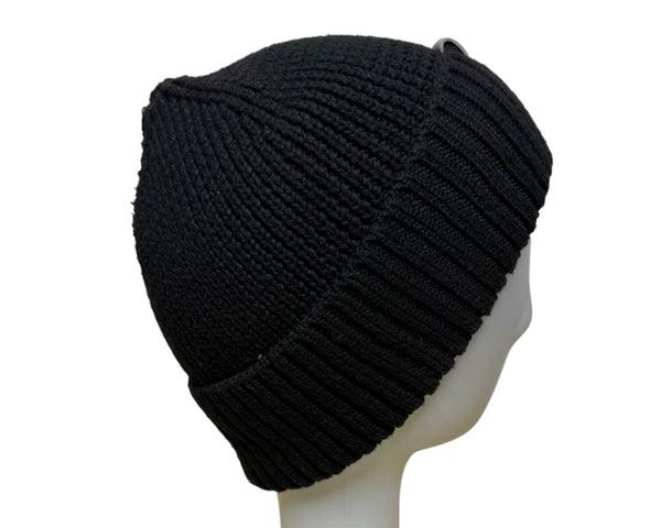 Adidas Unisex Black Ribbed Knit Beanie Recycled Polyester OSFW