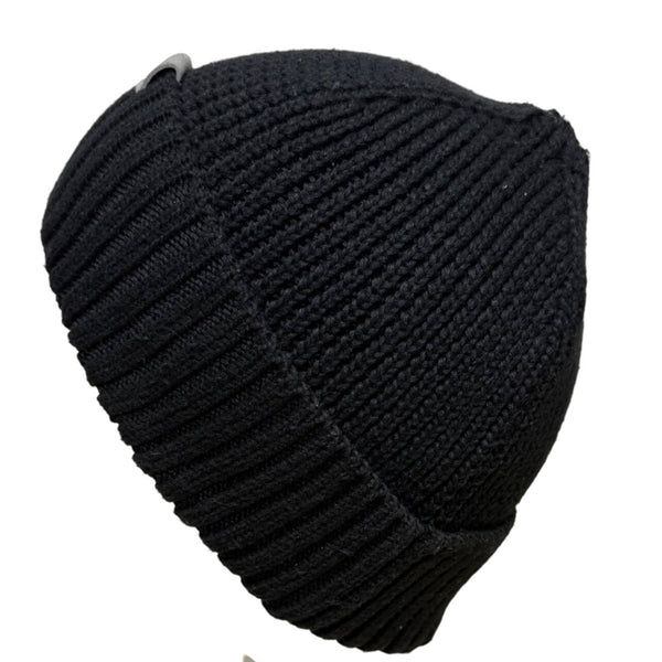 Adidas Unisex Black Ribbed Knit Beanie Recycled Polyester OSFW