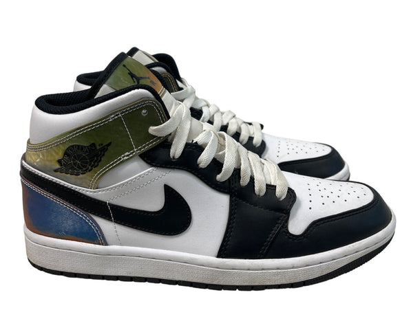 Nike Air Jordan 1 Mid Top Black and White Sz 8