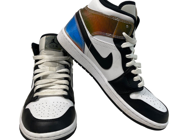 Nike Air Jordan 1 Mid Top Black and White Sz 8