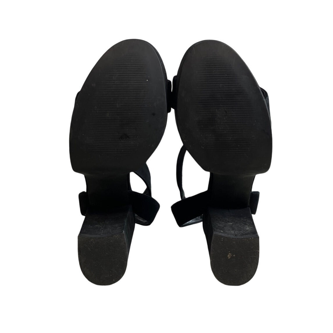 Steve Madden Women's Black Suede Leather Strapped High Heels Sz 10M