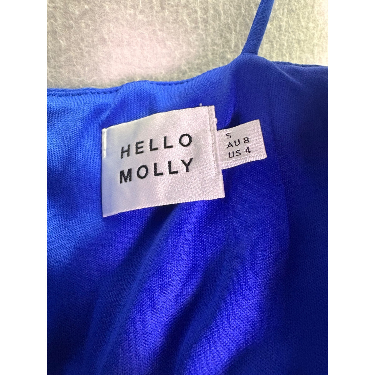 Hello Molly Womens Blue Cotton Blend Corset Top With Back Zipper Closure Size S
