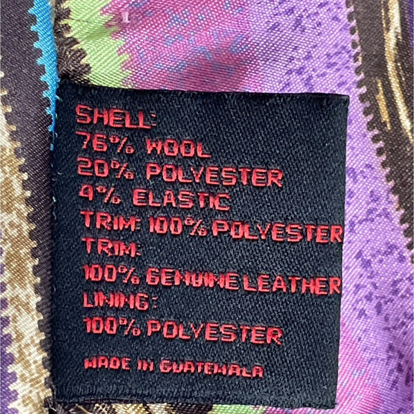 Via Spiga Black Wool Blend Women's Long Coat With Chevron Print Lining Size 10