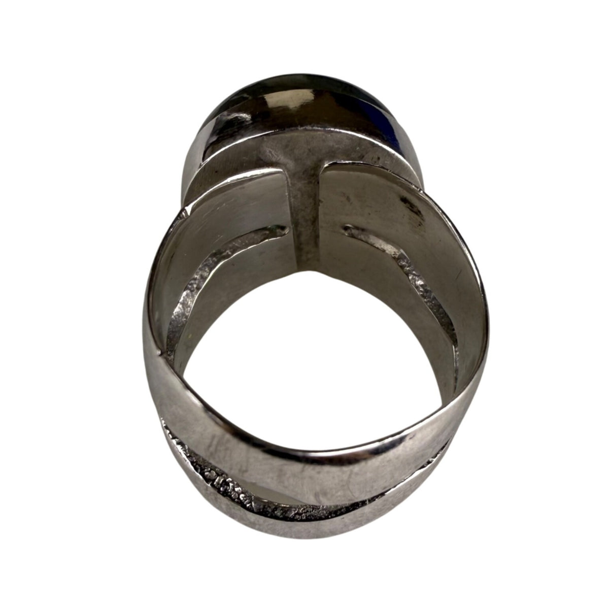 Sterling Silver Women’s Labradorite Oval Cabochon Ring 925 Unique Design Size 5