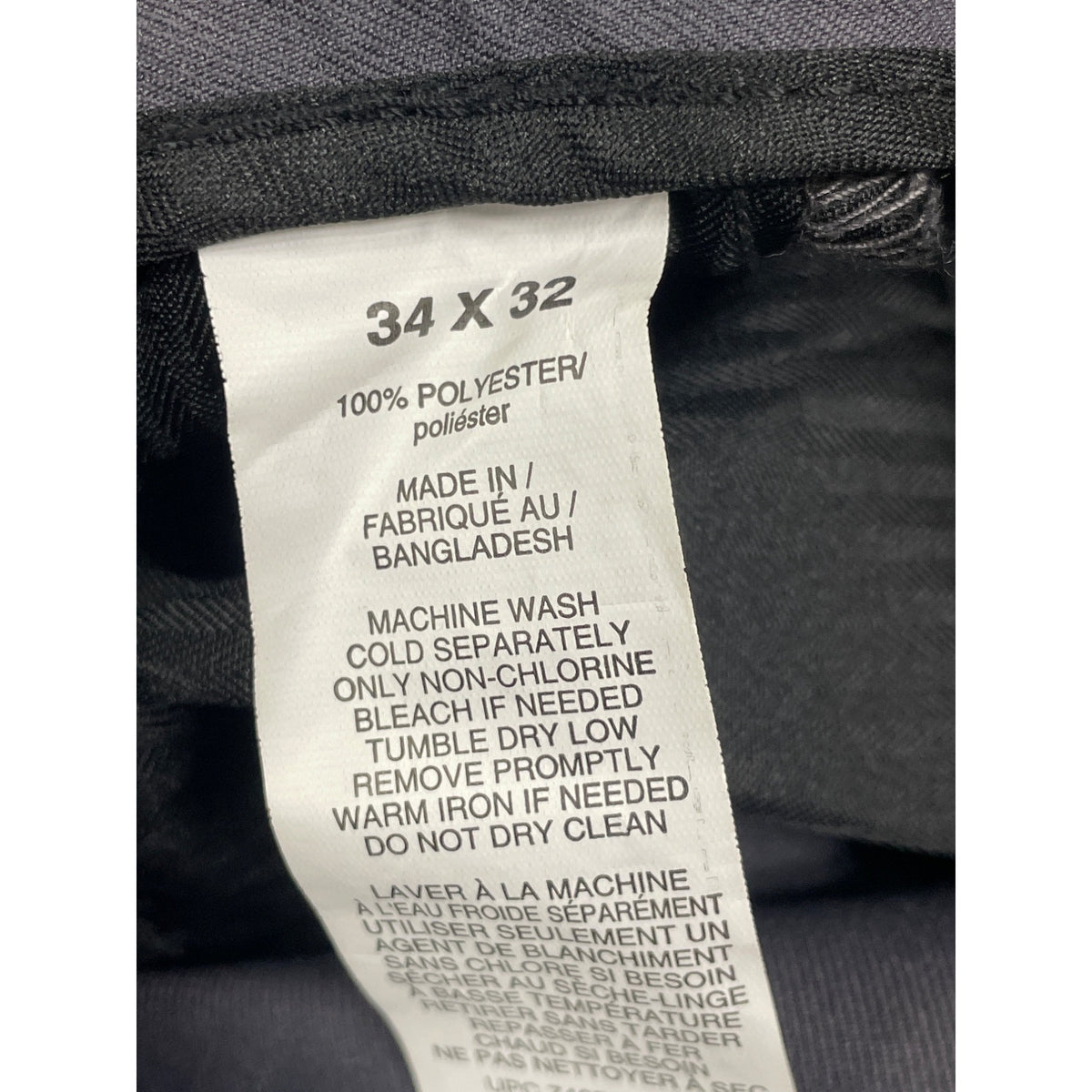 Ben Hogan Mens Dark Grey Golf Pants Flat Front Performance Fit 34x32 - New