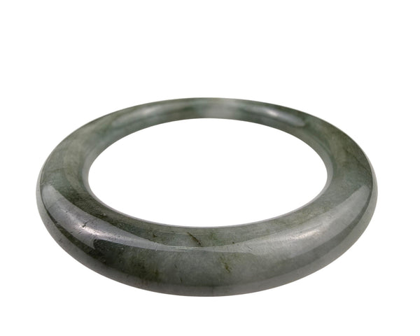 Green Jade Bangle Bracelet With Display Box For Women Handmade Polished Gemstone