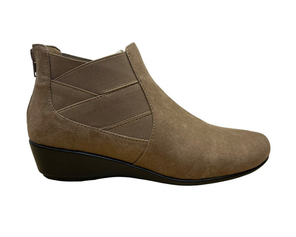 A2 By Aerosoles Women’s Brown Suede With Zipper Closure  Wedge Booties Size 7.5M