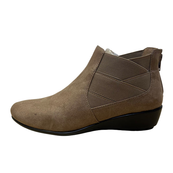 A2 By Aerosoles Women’s Brown Suede With Zipper Closure  Wedge Booties Size 7.5M