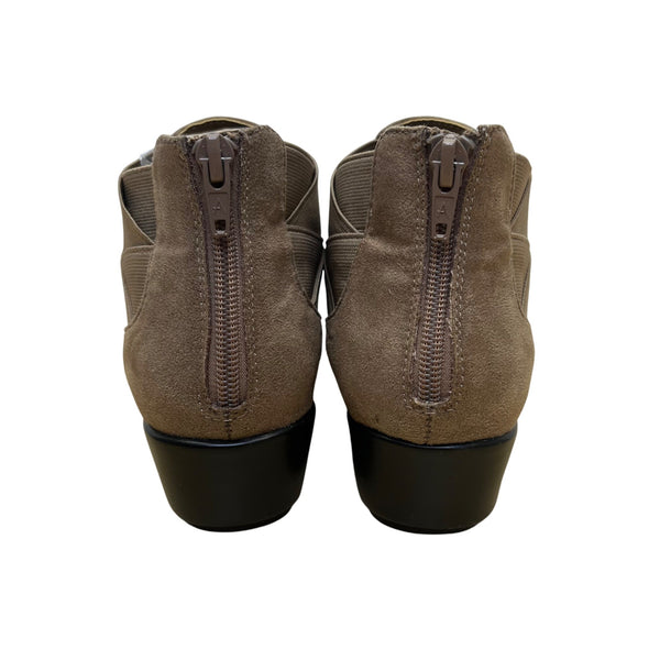 A2 By Aerosoles Women’s Brown Suede With Zipper Closure  Wedge Booties Size 7.5M