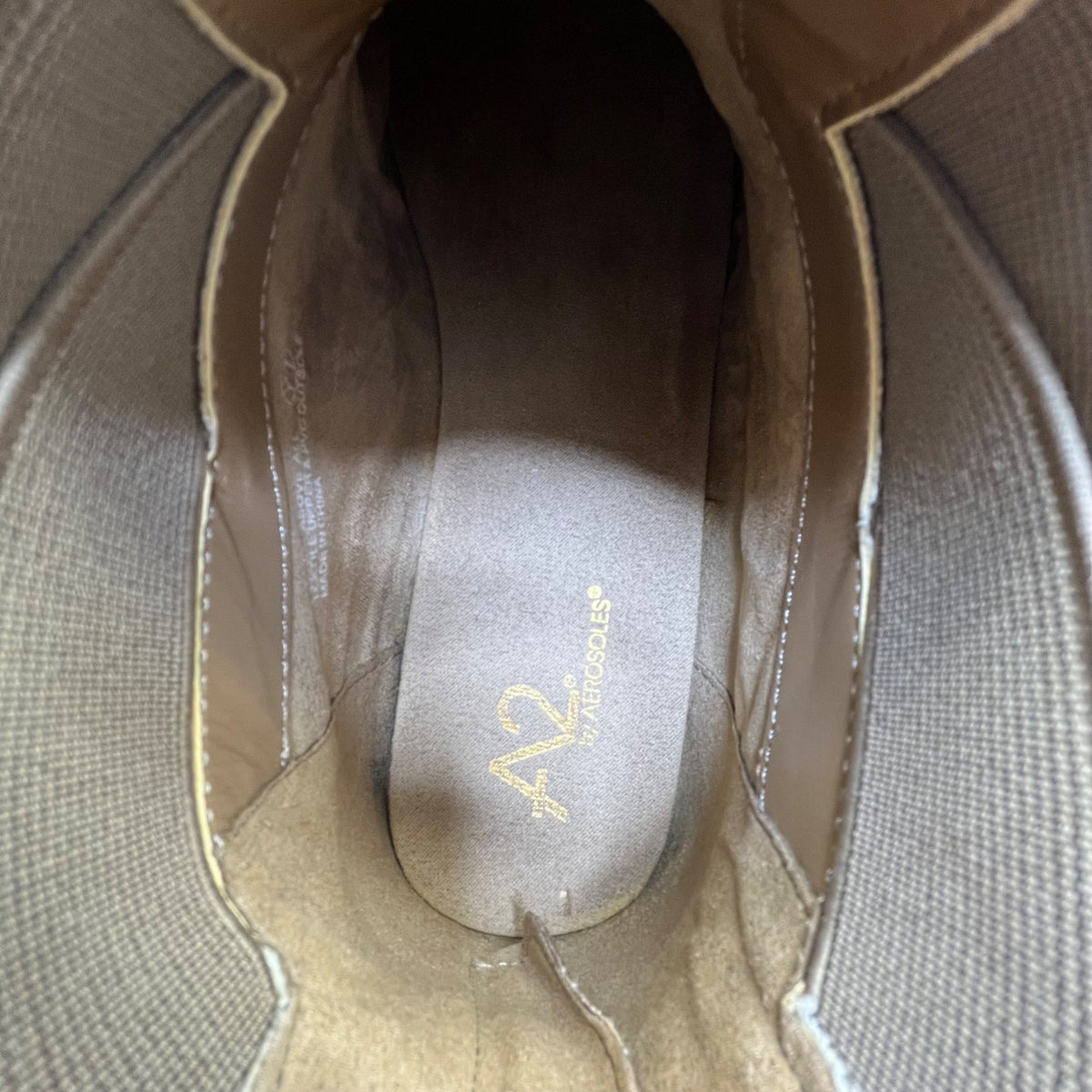 A2 By Aerosoles Women’s Brown Suede With Zipper Closure  Wedge Booties Size 7.5M