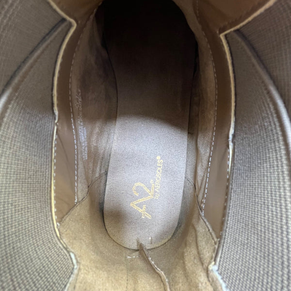 A2 By Aerosoles Women’s Brown Suede With Zipper Closure  Wedge Booties Size 7.5M