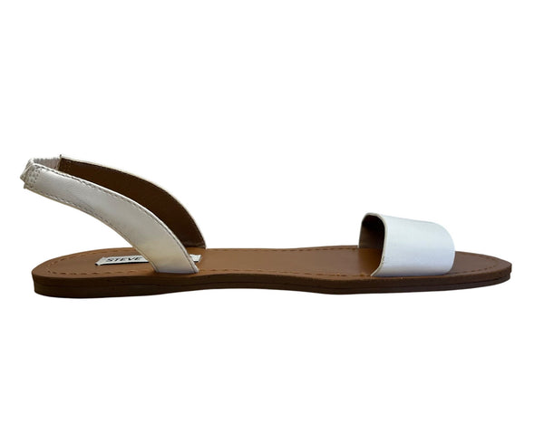 Steve Madden Alina Women’s White Slingback Rubber Sole Shoes Sandals 9.5M