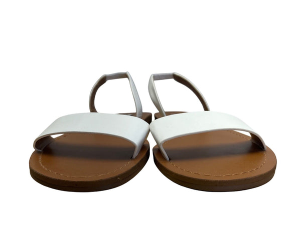 Steve Madden Alina Women’s White Slingback Rubber Sole Shoes Sandals 9.5M
