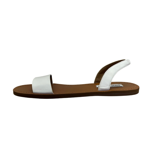 Steve Madden Alina Women’s White Slingback Rubber Sole Shoes Sandals 9.5M