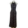 Julia Jordan Black & Nude Women’s Floral Lace Jumpsuit Halter Neck Sz 12