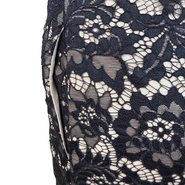 Julia Jordan Black & Nude Women’s Floral Lace Jumpsuit Halter Neck Sz 12