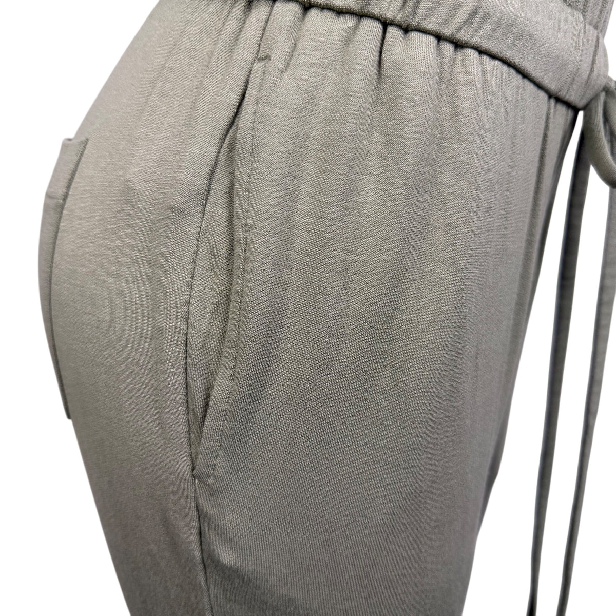 Loft Womens Olive Green Knit Halter Jumpsuit Tie Waist Keyhole Back XS