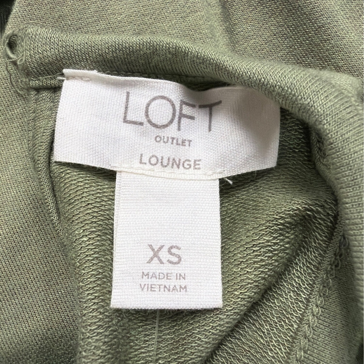 Loft Womens Olive Green Knit Halter Jumpsuit Tie Waist Keyhole Back XS