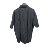 Beverly Hills Polo Club Mens Black Pinstripe Short-Sleeve Button-Up Shirt XL Cotton/Poly Blend