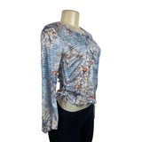 Periscope Youth Girls Floral & Script Print Long Sleeve Top L 14/16