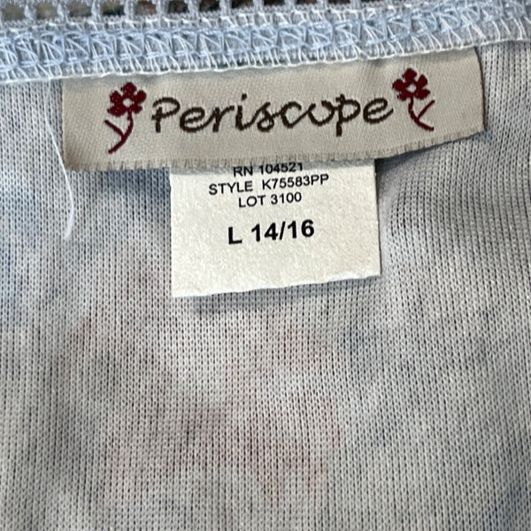 Periscope Youth Girls Floral & Script Print Long Sleeve Top L 14/16