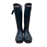 Hunter Women’s Navy Blue Tall Adjustable Strap Rubber Waterproof Rain Boots
