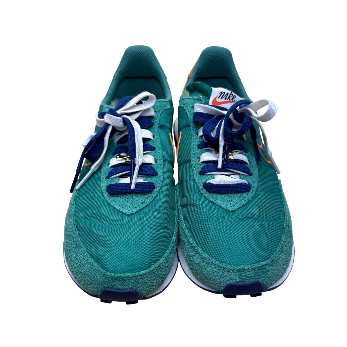 Nike Mens Green & Orange Retro Running Shoes Size 8.5 Comfortable Mesh Fabric DH4390