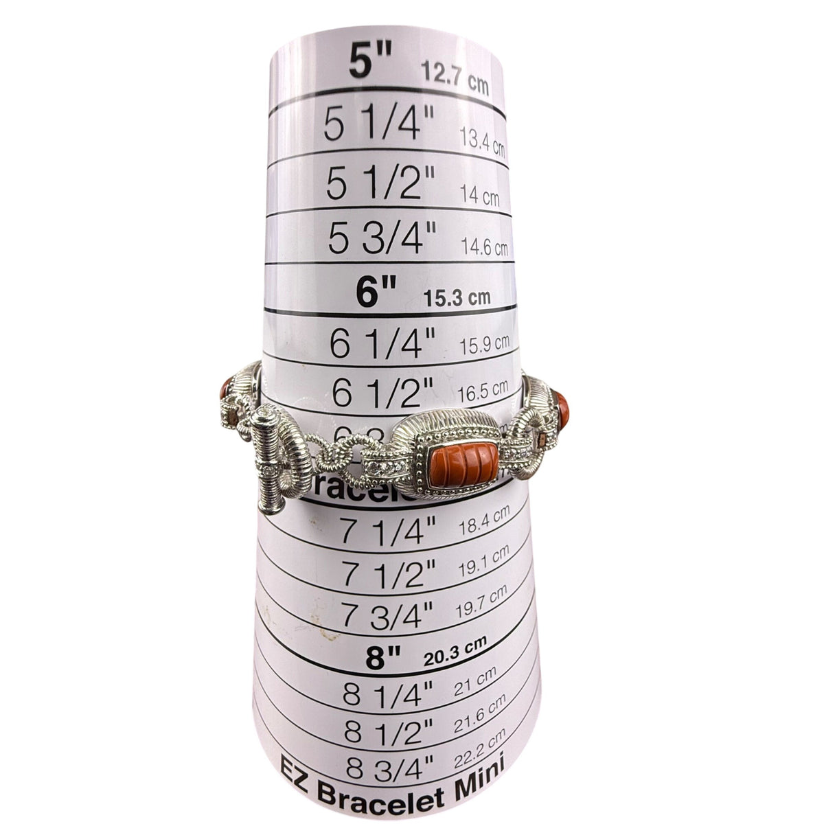 Judith Ripka Womens Silver  Carnelian Bracelet Toggle Closure Design