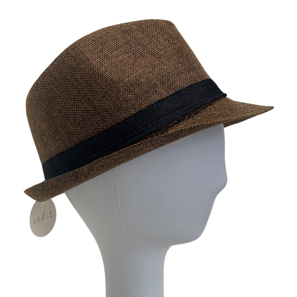 Andaz Men's Brown Pinch Top Fedora Hat NWT