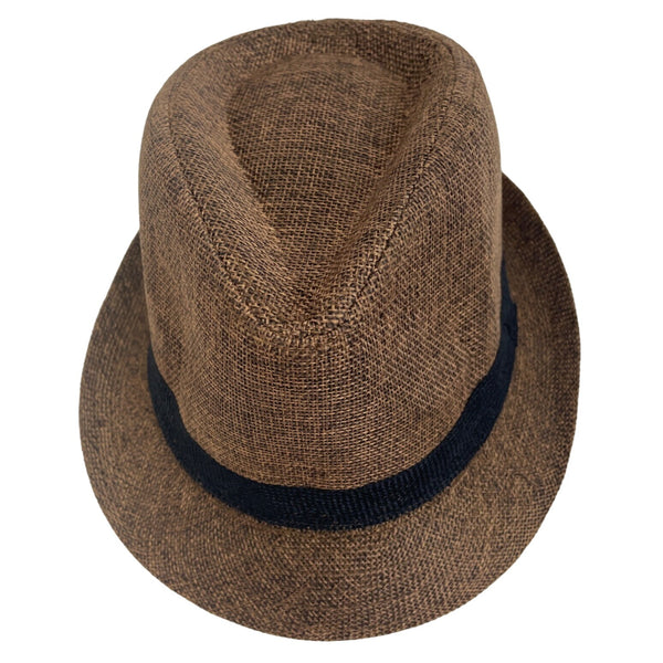Andaz Men's Brown Pinch Top Fedora Hat NWT