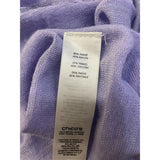 Chicos Foil Drape Alyssa Cardigan Sweater Violet Hill Size 3 Long Sleeve Lightweight Ramie & Rayon Blend
