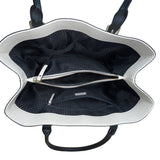 Kate Spade Beige & Black Two Tone Leather Adjustable Handles Tote Bag Sz L